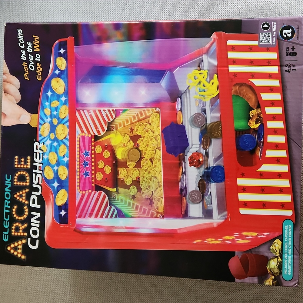 Electronic Arcade Coin Pusher Game NWT